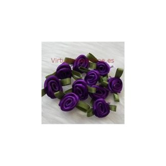 Rosas de satén, púrpura